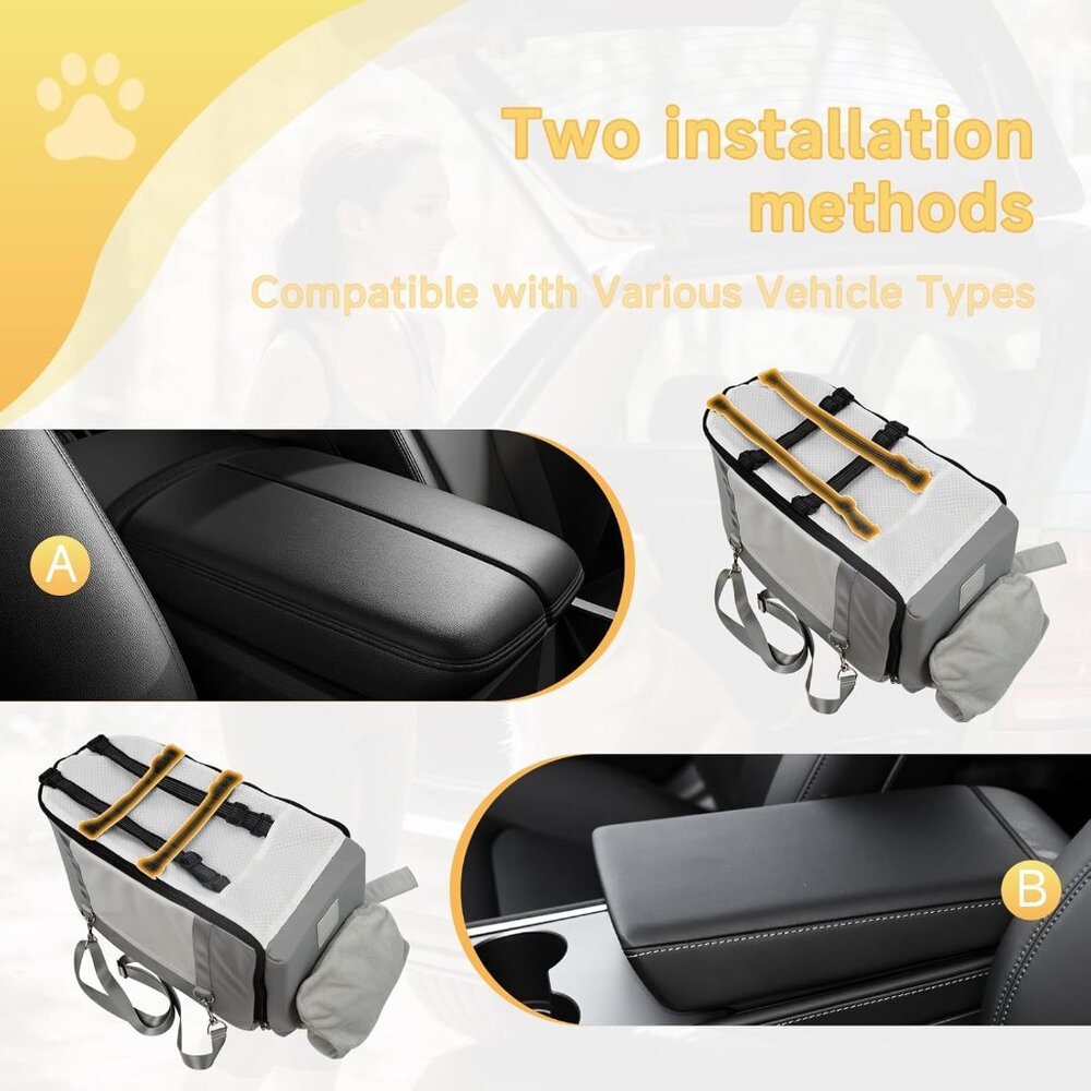 Tranquitas Center Console Dog Car Seat for Small Dogs up to 15 Pounds NEW - Picture 5 of 6
